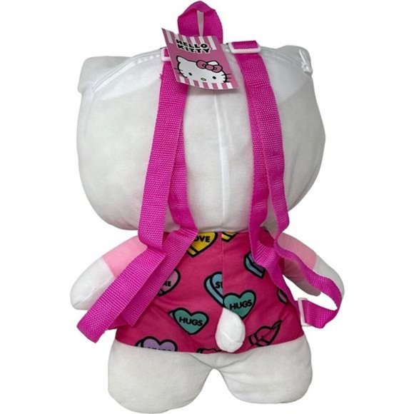 Hello Kitty Plush Backpack with Heart & Love 13 inches Tall NWT - Picture 5 of 5